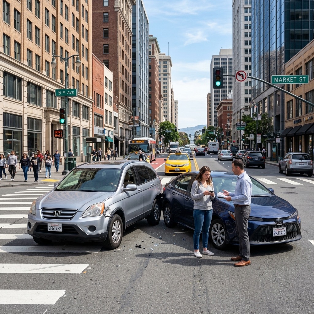 Car crash intersection